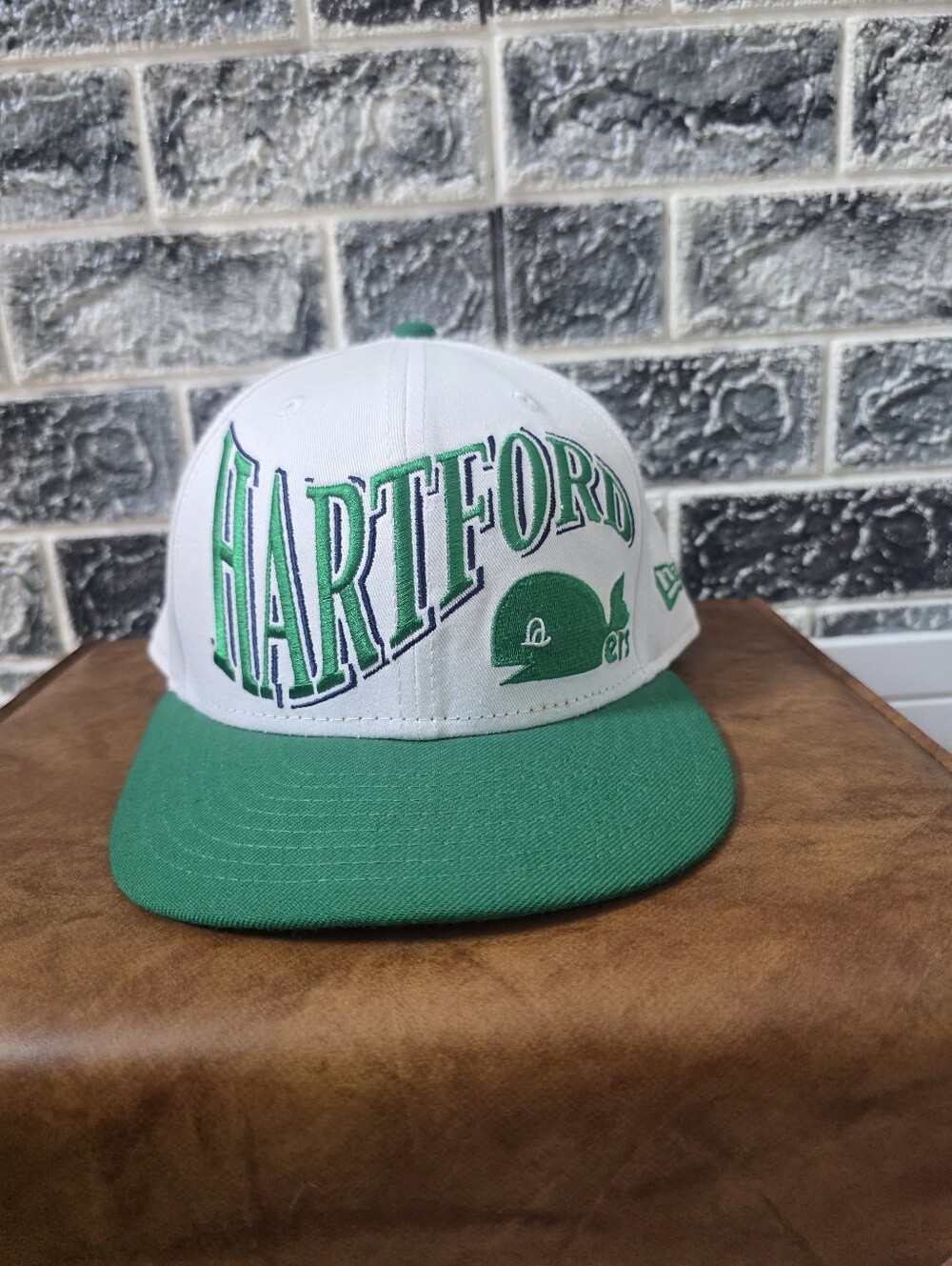 New Era Hartford White and Green Snapback Cap